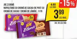Mega Image JOE ZI BUNĂ NAPOLITANĂ CU CREMĂ DE CACAO/DE POST CU CREMĂ DE CACAO/ CREMĂ DE LĂMÂIE, 117G Ofertă
