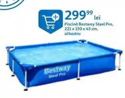 Auchan Piscină Bestway Steel Pro, 221 x 150 x 43cm albastru Ofertă