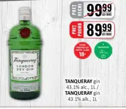 TANQUERAY gin 43.1% alc., 1L
