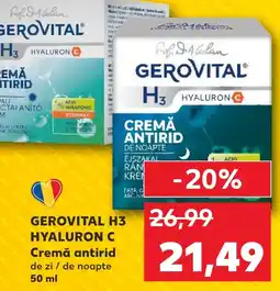 Kaufland GEROVITAL H3 HYALURON C Cremă antirid Ofertă