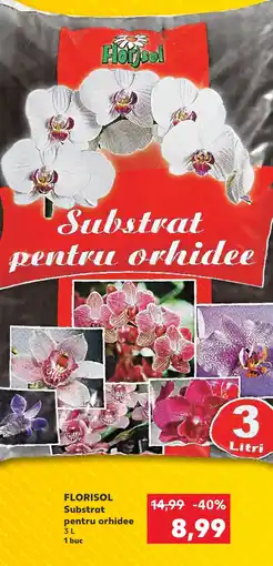 Kaufland FLORISOL Substrat pentru orhidee 3 L Ofertă