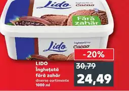 Kaufland LIDO Îngheţată fără zahăr Ofertă