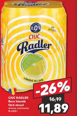 Kaufland CIUC RADLER Bere blondă fără alcool Ofertă