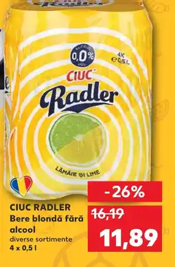 Kaufland CIUC RADLER Bere blondă fără alcool Ofertă