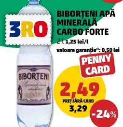 Penny BIBORTENI APĂ MINERALĂ CARBO FORTE 2L Ofertă