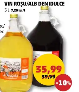 Penny VIN ROȘU/ALB DEMIDULCE 5L Ofertă