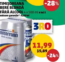 Penny TIMISOREANA BERÉ BLONDĂ FĂRĂ ALCOOL Ofertă