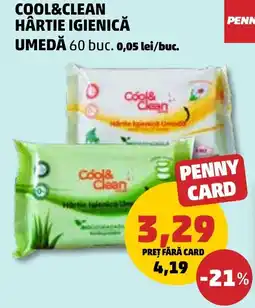Penny COOL&CLEAN HÂRTIE IGIENICĂ UMEDĂ Ofertă