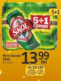 Supeco Bere blondǎ SKOL Ofertă