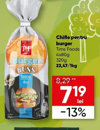 PROFI Chifle pentru burger Tims Foods Ofertă