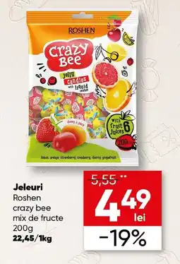 PROFI Jeleuri Roshen crazy bee mix de fructe 200g Ofertă