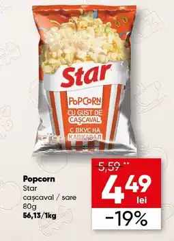 PROFI Popcorn Star caşcaval / sare 80g Ofertă