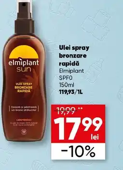PROFI Ulei spray bronzare rapidă Elmiplant SPFO 150ml Ofertă