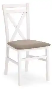 Favi Scaun living Dariusz, bej/alb, stofa clasica/lemn, 45X43X90 CM Ofertă