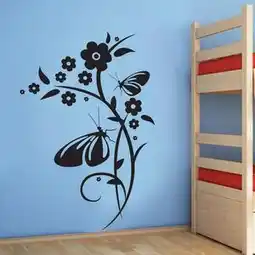 Favi Sticker perete Black Flower Decor 8 Ofertă