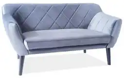 Favi Canapea KARO 2, gri, stofa catifelata, 140x75x76 cm Ofertă