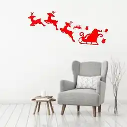Sticker decorativ Sania lui Mos Craciun