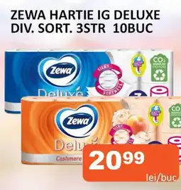 Unicarm ZEWA HARTIE IG DELUXE DIV. SORT. 3STR 10BUC Ofertă
