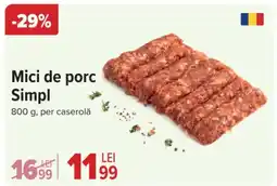 Carrefour Mici de porc Simpl 800 g, per caserolǎ Ofertă