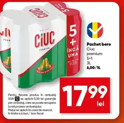 Pachet bere Ciuc premium 5+1 3L