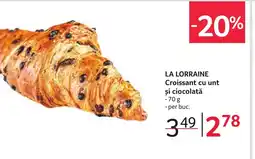 LA LORRAINE Croissant cu unt și ciocolată