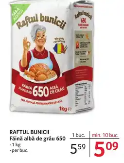 Selgros RAFTUL BUNICII Făină albă de grâu 650 Ofertă