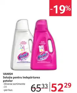 Selgros VANISH Soluție pentru îndepărtarea petelor Ofertă
