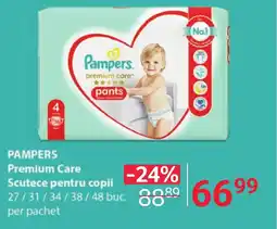 Selgros PAMPERS Premium Care Scutece pentru copii Ofertă