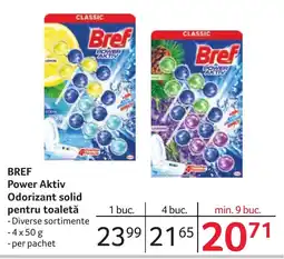 Selgros BREF Power Aktiv Odorizant solid pentru toaletă Ofertă