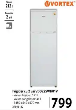 Selgros Frigider cu 2 uşi VDD22SWH01V Ofertă