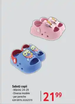 Selgros Saboţi copii Ofertă