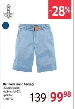 Selgros Bermude chino bărbați Ofertă