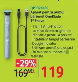 Selgros Aparat pentru primul bărbierit OneBlade 1st Shave Ofertă