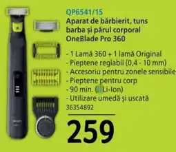 Selgros Aparat de bărbierit, tuns barba şi părul corporal OneBlade Pro 360 Ofertă