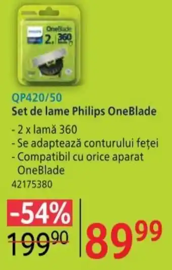 Selgros Set de lame Philips OneBlade Ofertă