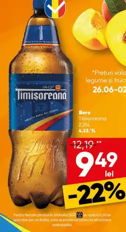 Lidl Bere Timişoreana 2.25L Ofertă