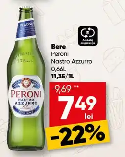 Lidl Bere Peroni Nastro Azzurro 0.66L Ofertă