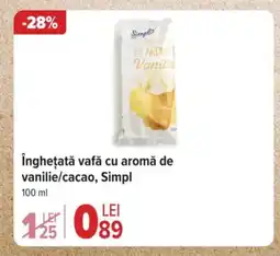 Carrefour Market înghețată vafă cu aromă de vanilie/cacao, Simpl Ofertă