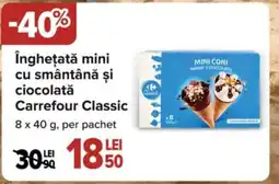 Carrefour Îngheţată mini cu smântână și ciocolată Carrefour Classic Ofertă