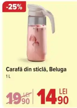 Carafă din sticlă, Beluga 1L