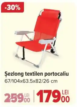 Şezlong textilen portocaliu