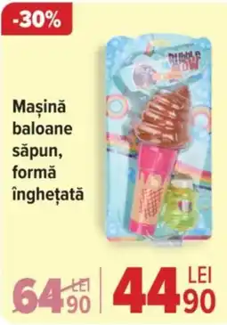 Carrefour Maşină baloane săpun, formă îngheţată Ofertă