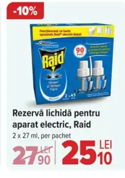 Carrefour Rezervă lichidă pentru aparat electric, Raid Ofertă