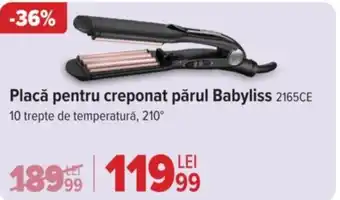 Carrefour Placă pentru creponat părul Babyliss 2165CE Ofertă