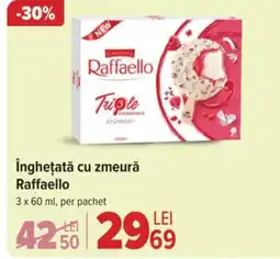 Carrefour îngheţată cu zmeură Raffaello Ofertă