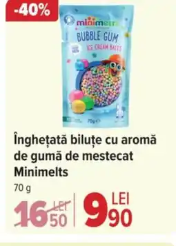 îngheţată biluțe cu aromă de gumă de mestecat Minimelts