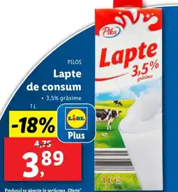 Lidl PILOS Lapte de consum Ofertă