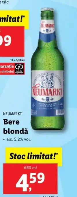 Lidl NEUMARKT Bere blondǎ Ofertă