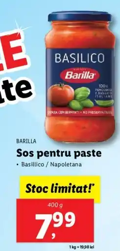 Lidl BARILLA Sos pentru paste Ofertă