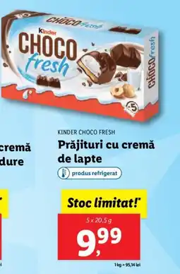 Lidl KINDER CHOCO FRESH Prăjituri cu cremă de lapte Ofertă